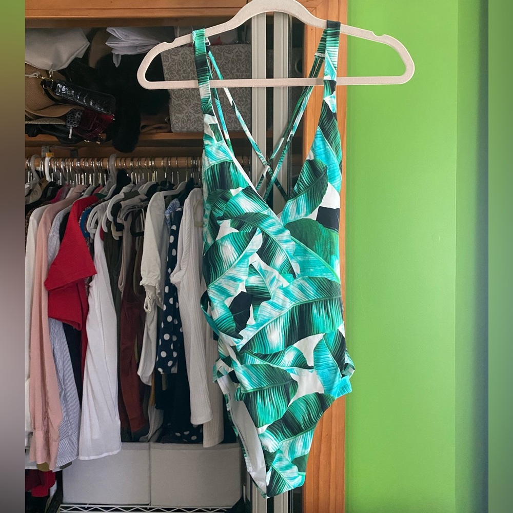 Tropical Green Pacsun LA Hearts One Piece Swimsuit